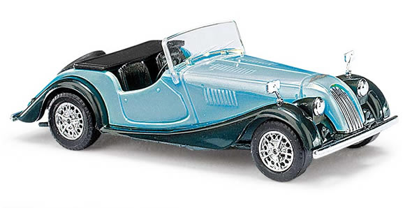 Busch 47145 - Morgan Plus 8 offen zweifarbig, Blau