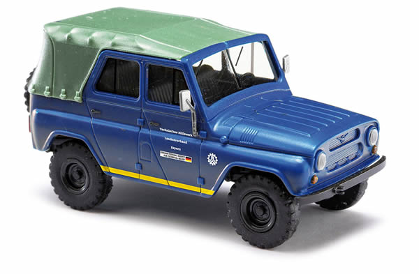 Busch 52108 - UAZ 469 mit Dach, THW Bayern