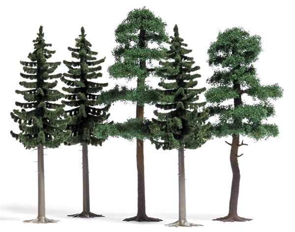 Busch 6149 - 3 spruces / 2 pines