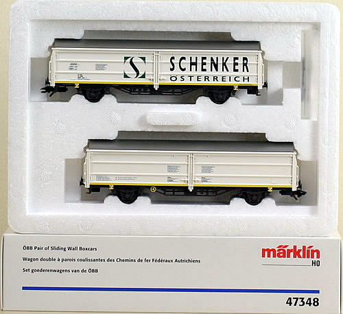 Consignment 47348 - Marklin 47348 ÖBB Pair of Sliding Wall Boxcars