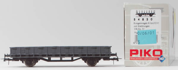 Consignment 54830 - PIKO 54830 German 2 Axle Flatcar of the DR