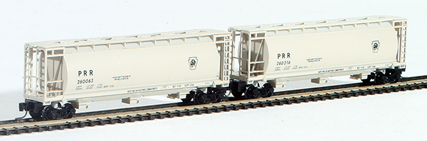 Consignment FT1006-4 - Full Throttle American 2-Piece Cylindrical Hopper Set of the Pennsylvania Railroad