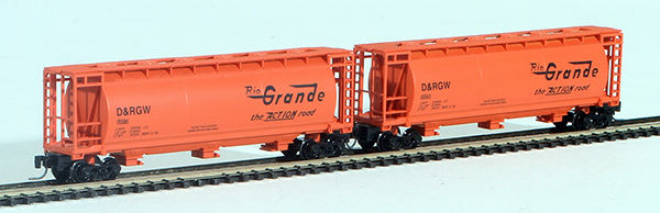 Consignment FT1014-1 - Full Throttle American 2-Piece Cylindrical Hopper Set of the Denver & Rio Grande Western Railroad
