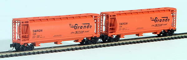 Consignment FT1014-2 - Full Throttle American 2-Piece Cylindrical Hopper Set of the Denver & Rio Grande Western Railroad