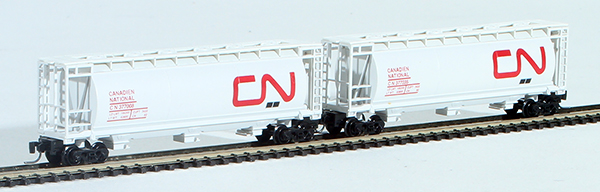 Consignment FT1020-2 - Full Throttle Canadian 2-Piece Cylindrical Hopper Set of the Canadian National Railway