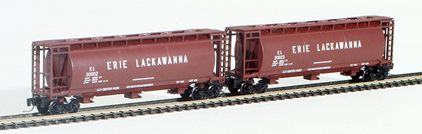 Consignment FT1030 - Full Throttle American 2-Piece Cylindrical Hopper Set of the Erie Lackawanna Railway 