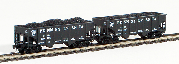 Consignment FT2001-2 - Full Throttle American 2-Piece Rib-Side Hopper Set of the Pennsylvania Railroad