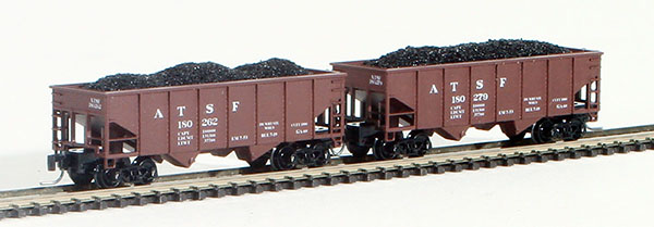 Consignment FT2002-2 - Full Throttle American 2-Piece Rib-Side Hopper Set of the Atchison, Topeka and Santa Fe Railway
