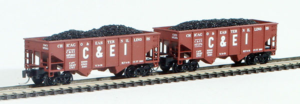 Consignment FT2003-2 - Full Throttle American 2-Piece Rib-Side Hopper Set of the Chicago and Eastern Illinois Railroad