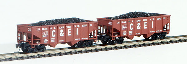 Consignment FT2003-3 - Full Throttle American 2-Piece Rib-Side Hopper Set of the Chicago and Eastern Illinois Railroad