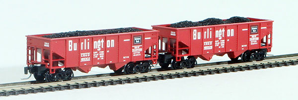 Consignment FT2011-1 - Full Throttle American 2-Piece Rib-Side Hopper Set of the Chicago Burlington and Quincy Railroad