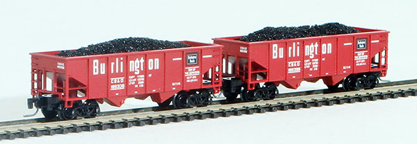 Consignment FT2011-2 - Full Throttle American 2-Piece Rib-Side Hopper Set of the Chicago, Burlington and Quincy Railroad