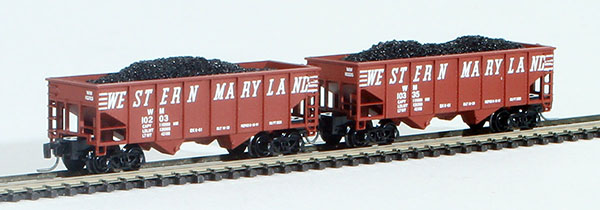 Consignment FT2012-1 - Full Throttle American 2-Piece Rib-Side Hopper Set of the Western Maryland Railway