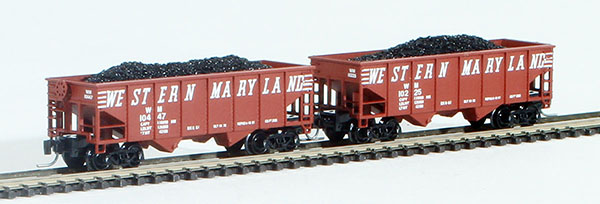 Consignment FT2012-2 - Full Throttle American 2-Piece Rib-Side Hopper Set of the Western Maryland Railway