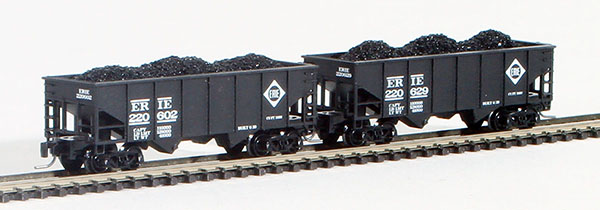 Consignment FT2015-1 - Full Throttle American 2-Piece Rib-Side Hopper Set of the Erie Railroad