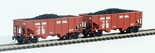 Consignment FT2016-2 - Full Throttle Canadian 2-Piece Rib-Side Hopper Set of the Canadian National Railway