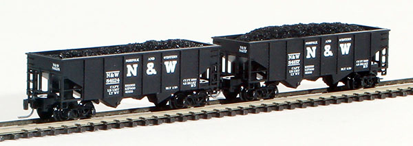 Consignment FT2020-2 - Full Throttle American 2-piece Rib-Side Hopper Set of the Norfolk and Western Railway
