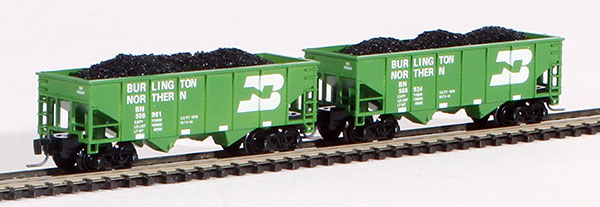 Consignment FT2022-1 - Full Throttle American 2-Piece Rib-Side Hopper Set of the Burlington Northern Railroad