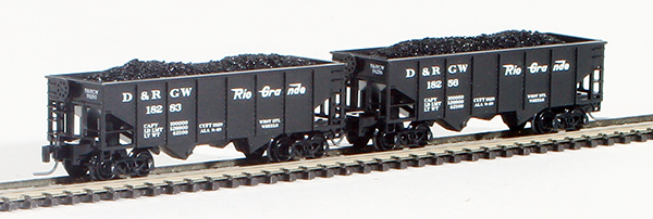 Consignment FT2024-1 - Full Throttle American 2-Piece Rib-Side Hopper Set of the Denver and Rio Grande Western Railroad