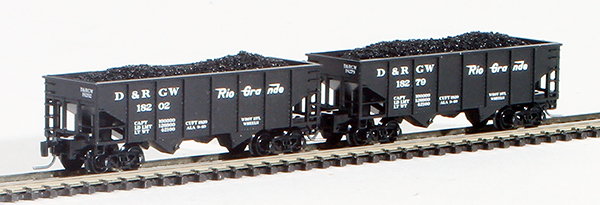 Consignment FT2024-2 - Full Throttle American 2-Piece Rib-Side Hopper Set of the Denver and Rio Grande Western Railroad