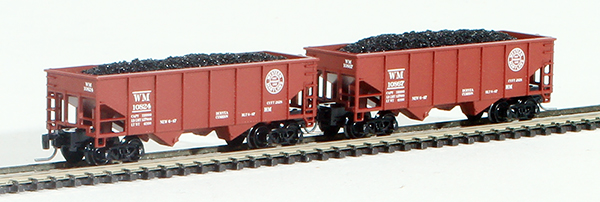 Consignment FT2025-1 - Full Throttle American 2-Piece Rib-Side Hopper Set of the Western Maryland Railway