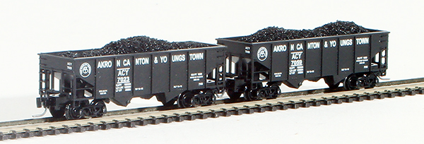 Consignment FT2027 - Full Throttle American 2-Piece Rib-Side Hopper Set of the Akron, Canton and Youngstown Railroad 