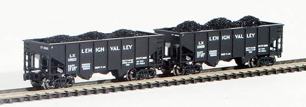 Consignment FT2037 - Full Throttle American 2-Piece Rib-Side Hopper Set of the Lehigh Valley Railroad