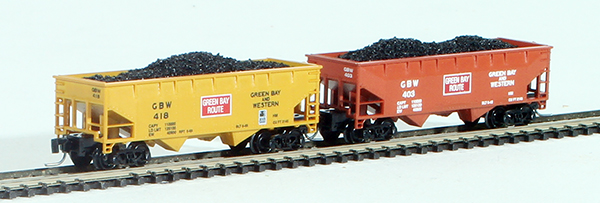 Consignment FT3001-2 - Full Throttle American 2-Piece Hopper Set of the Green Bay and Western Railroad