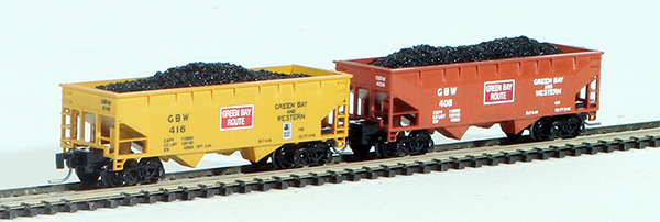 Consignment FT3002-2 - Full Throttle American 2-Piece Hopper Set of the Green Bay and Western Railroad