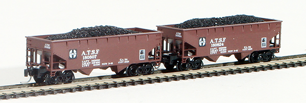 Consignment FT3004-2 - Full Throttle American 2-Piece Hopper Set of the Atchison, Topeka & Santa Fe Railway