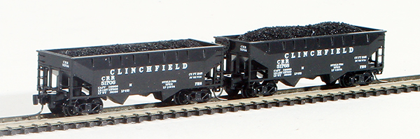 Consignment FT3019-2 - Full Throttle American 2-Piece Hopper Set of the Clinchfield Railroad