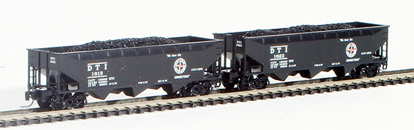 Consignment FT4003-1 - Full Throttle American 2-Piece 3-Bay Hopper Set of the Detroit, Toledo and Ironton Railroad