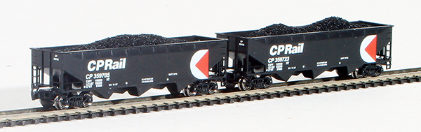 Consignment FT4006-1 - Full Throttle Canadian 2-Piece 3-Bay Hopper Set of the Canadian Pacific Railway