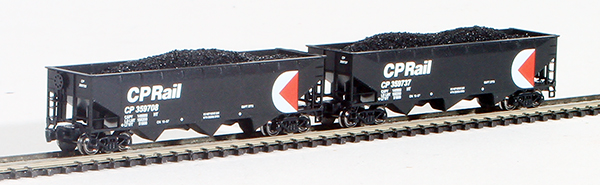 Consignment FT4006-2 - Full Throttle Canadian 2-Piece 3-Bay Hopper Set of the Canadian Pacific Railway