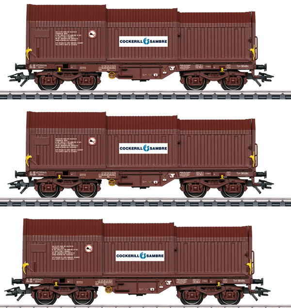 Consignment MA46873 - Marklin 46873 - SNCB Freight Telescoping Cover 3-Car Set Ep. IV
