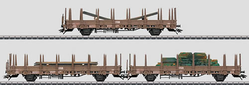 Consignment MA46922 - Marklin 46922 - DSB Stake 3-Car Set w/Ship Parts Load (L)