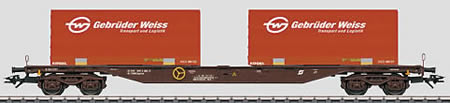 Consignment MA47073 - Marklin 47073 - Flat Car for Containers (HAS DC WHEELS)