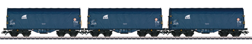 Consignment MA47214 - Marklin 47214 - 3pc German Sliding Tarp Car Set ERR