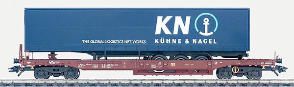 Consignment MA47443 - Marklin 47443 Flat Car with trailer Kunhe/Nagel