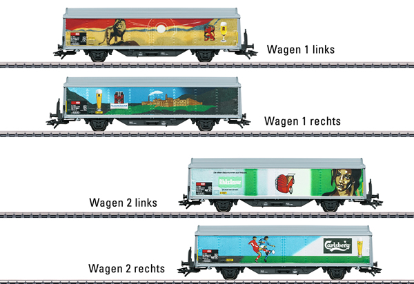 Consignment MA48342 - Marklin 48342 - SBB Type Hbils-vy Sliding Wall 2-Boxcar Set, Era V