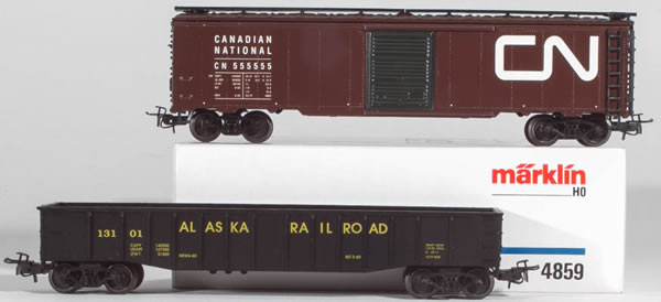 Consignment MA4859 - Marklin 4859 2pc Freight Car Set, Alaska Railroad and Canadian National