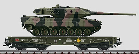 Consignment MA48711 - Marklin 48711 - ARMY FLAT CAR/2 A6 TANK    07