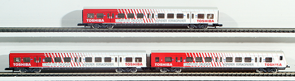Consignment MA8783-1 - Marklin German 3-Piece Toshiba S-Bahn Passenger Car Set 