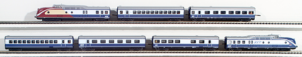 Consignment MA88735 - Marklin German 7-Piece Blue Star Class 601 Diesel Powered Rail Car Train of the ESG