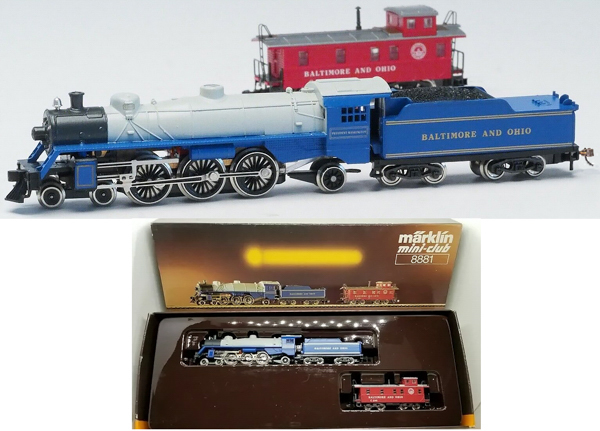 Consignment MA8881 - Marklin 8881 Baltimore & Ohio 4-6-2 Steam Locomotive with matching tender & Caboose