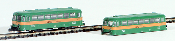 Consignment MA88817 - Marklin German Railbus Class 798 Shell and Class 998 Trailer of the Ruhrkohle AG