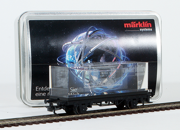 Consignment MA94233 - Marklin Special Etched Glass Block Car in a Tin Container