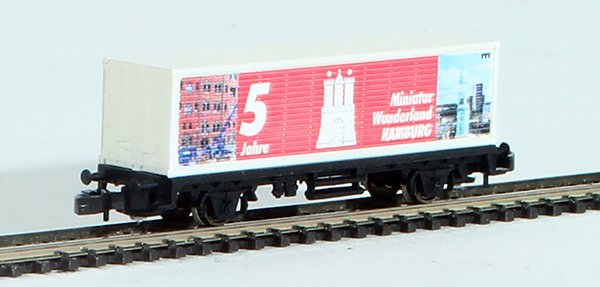 Consignment MA98074 - Marklin Container Car Commemorating 5 Year Anniversary of Hamburgs Miniatur Wunderland