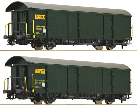 Consignment RO67186 - Roco 67186 - 2pc Postal Wagon Set of the SBB