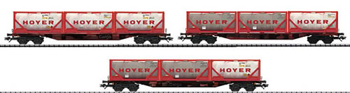 Consignment TR24361 - Trix 24361 - Hoyer Container Car Set